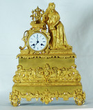 Антиквариат.ру - Старинные каминные часы с боем в готическом стиле. №010165