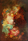 Арт-студия "Кентавр" - "Натюрморт c цветами, фруктами и античными вазами" №010593