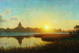 Арт-студия "Кентавр" - "Восход солнца, вид Рибе с церковью Святой Екатерины" №010875