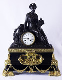 Арт-студия "Кентавр" - Cтаринные каминные часы с боем "Богиня Фортуна с рогом изобилия" №010935