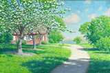 Арт-студия "Кентавр" - "Цветущие яблони у красного дома" №011179
