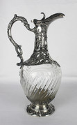 Арт-студия "Кентавр" - Антикварный серебряный кувшин для вина с растительным орнаментом, картушем и пальметтой №012143
