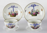 Арт-студия "Кентавр" - Чайные пары с изображением корзин с цветами. 1774-1790 гг (период Марколини) №012857