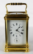 Арт-студия "Кентавр" - Старинные каретные часы с репетиром и будильником. 1900г №013385