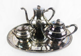 Арт-студия "Кентавр" - Старинный серебряный чайно-кофейный сервиз из 4 предметов №013692