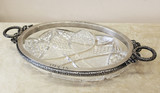 Арт-студия "Кентавр" - Антикварная хрустальная конфетница в серебряной оправе №014669
