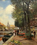Арт-студия "Кентавр" - "Цветочный рынок на канале Сингел в Амстердаме" №015375