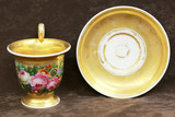 Арт-студия "Кентавр" - Чайная пара с цветами на золотом фоне №015802