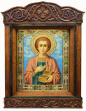 Арт-студия "Кентавр" - Старинная икона "Святой целитель Пантелеймон" №015811
