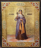 Арт-студия "Кентавр" - Старинная икона "Святая царица Александра" на золотом фоне №016062