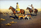 Арт-студия "Кентавр" - "Казаки-охотники с собаками  в степи Аскания-Нова"  №004705