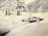 Арт-студия "Кентавр" - "Зимний пейзаж с извилистой речкой" №005268