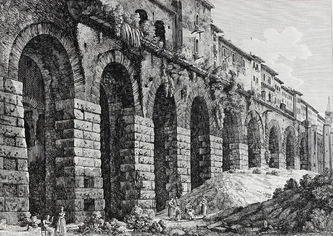 Арт-студия "Кентавр" - Луиджи Россинни (1790-1857) - "Вид римского акведука" №012131