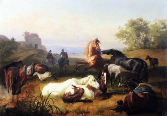 Арт-студия "Кентавр" - "Пастухи лошадей в Римской Кампанье" №012579