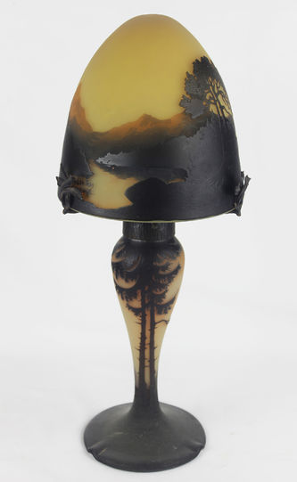 Арт-студия "Кентавр" - Антикварный настольный светильник с пейзажными видами №012869