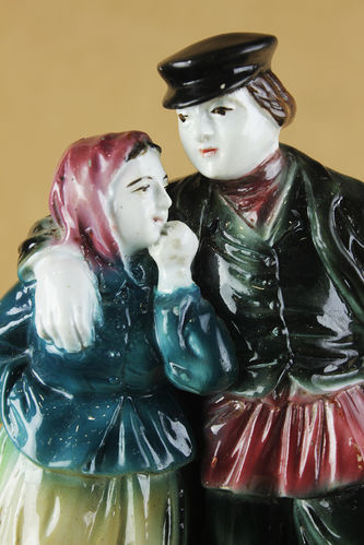 Арт-студия "Кентавр" - Старинная фаянсовая статуэтка "Влюблённая парочка" №013400