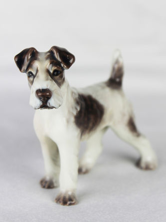 Арт-студия "Кентавр" - Фарфоровая статуэтка собаки породы "Фокс-терьер" №013771