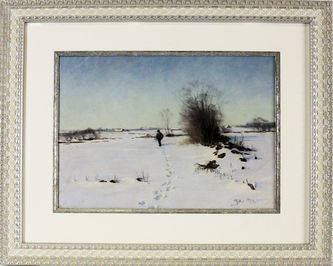 Арт-студия "Кентавр" - "Зимний пейзаж c охотником" 1891 год №014575