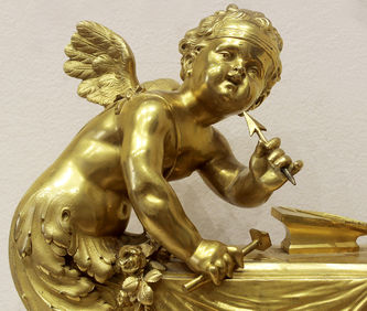 Арт-студия "Кентавр" - Бронзовая скульптура "Амур -бог любви точит стрелы" №014666