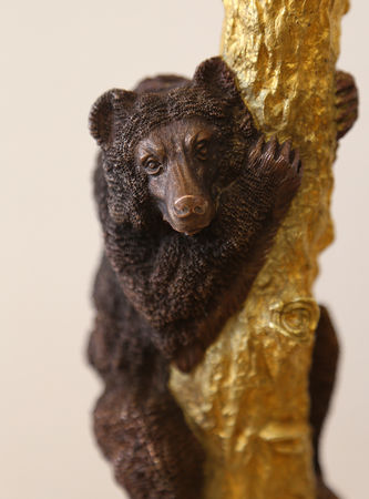Арт-студия "Кентавр" - Парные подсвечники "Медведь на дереве" №014839