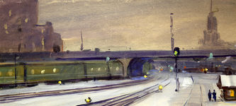 Арт-студия "Кентавр" - «Зимним вечером на железной дороге» №014995