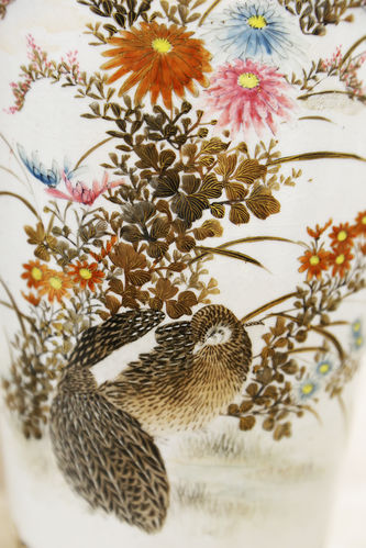 Арт-студия "Кентавр" - Парные вазы с изображением жанровых сцен, цветов и птиц киви №015033