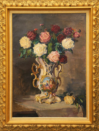 Арт-студия "Кентавр" - "Розы в фарфоровой вазе" №015150