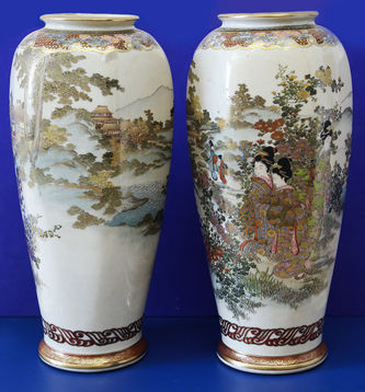 Арт-студия "Кентавр" - Парные вазы с японскими пейзажами №015358