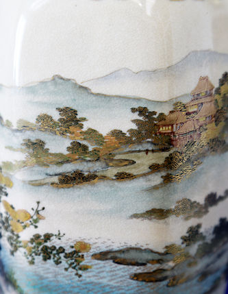 Арт-студия "Кентавр" - Парные вазы с японскими пейзажами №015358