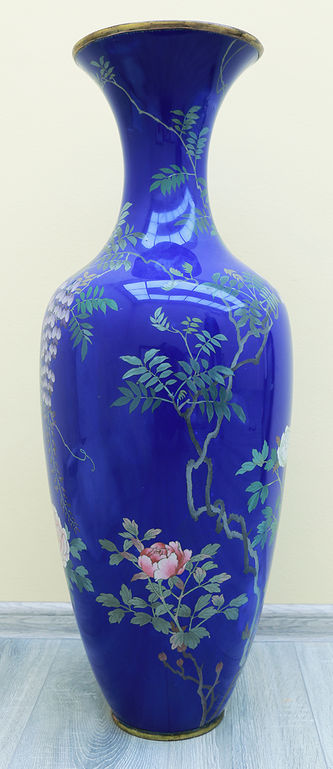 Арт-студия "Кентавр" - Напольная ваза с изображением птиц и розовых кустов №015532