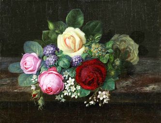 Арт-студия "Кентавр" - "Натюрморт с розами на столе" №015690
