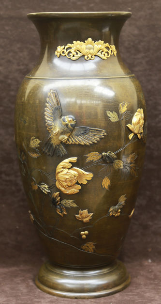 Арт-студия "Кентавр" - Японская ваза с изображением цветов и птиц №016041
