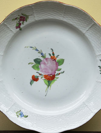 Арт-студия "Кентавр" - Старинная тарелка с изображением цветка розы №005033