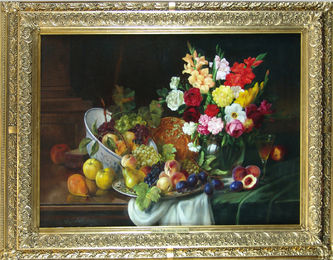 Арт-студия "Кентавр" - "Натюрморт с цветами и фруктами" №008192
