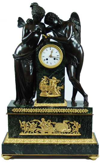 Арт-студия "Кентавр" - Старинные каминные часы с боем "Амур и Психея" №008848