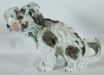 Арт-студия "Кентавр" -  Фарфоровая статуэтка собаки породы Болонка №009723